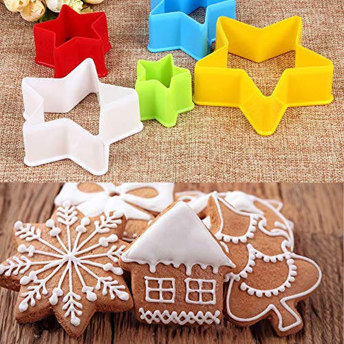 25-Piece Cookie Cutter Set 5 Shapes Multi-Size Fondant & Biscuit Cutters
