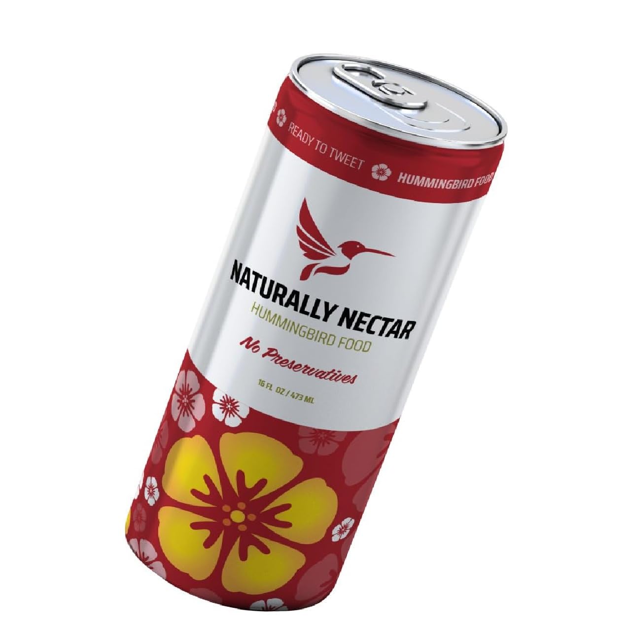 Pure Hummingbird Nectar - Natural Sugar Water in Convenient Cans | No Artificial Dyes - 16 fl oz