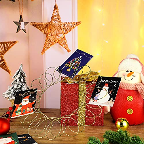 Ferraycle 2-Pack Gold 13 Inch Christmas Wreath Card Holders Wall Decor