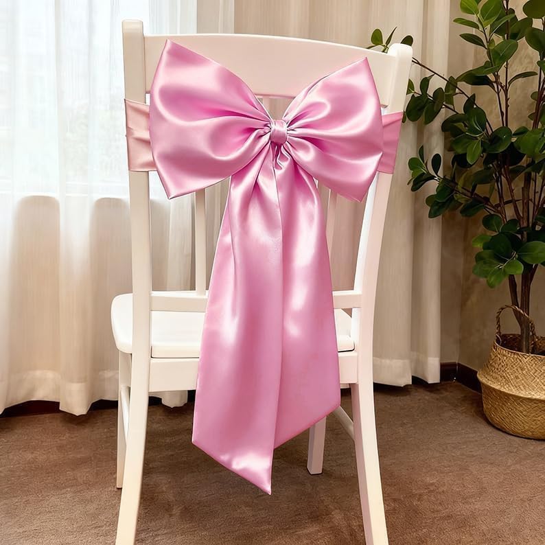 Skiennix Pink Bow Decor - 2 Pack of Large & Small Coquette Wall Backdrop for Valentine's Day & Showers
