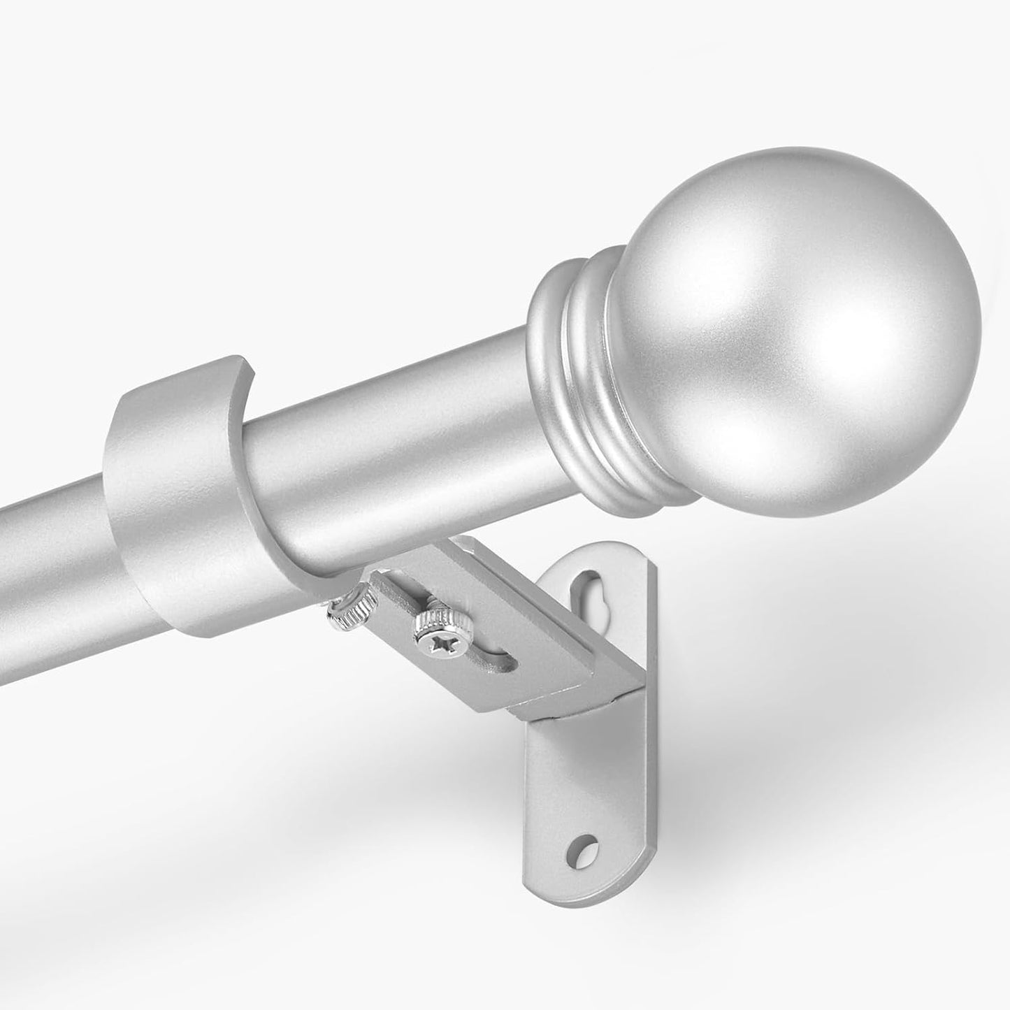 Max Adjustable Curtain Rods by [Brand Name] - 16 to 48 Inches, 1-Inch Diameter, Satin Silver Finish