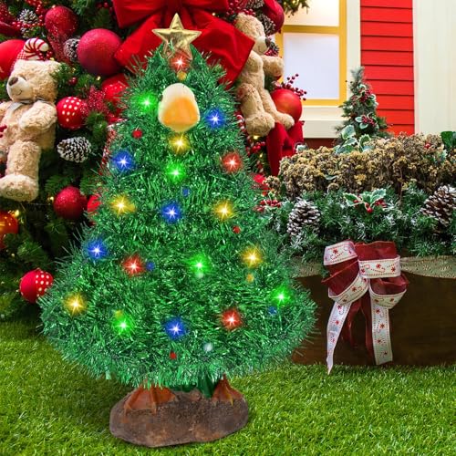 Arrowbash 23" Christmas Tree Goose Outfit Funny Hats for Yard Lawn Decor