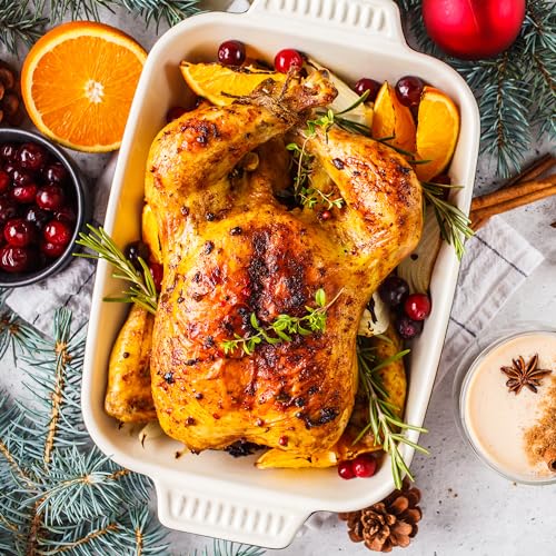 Sunvivi 26QT Electric Roaster Oven with Viewing Lid, 30lb Turkey, Blue