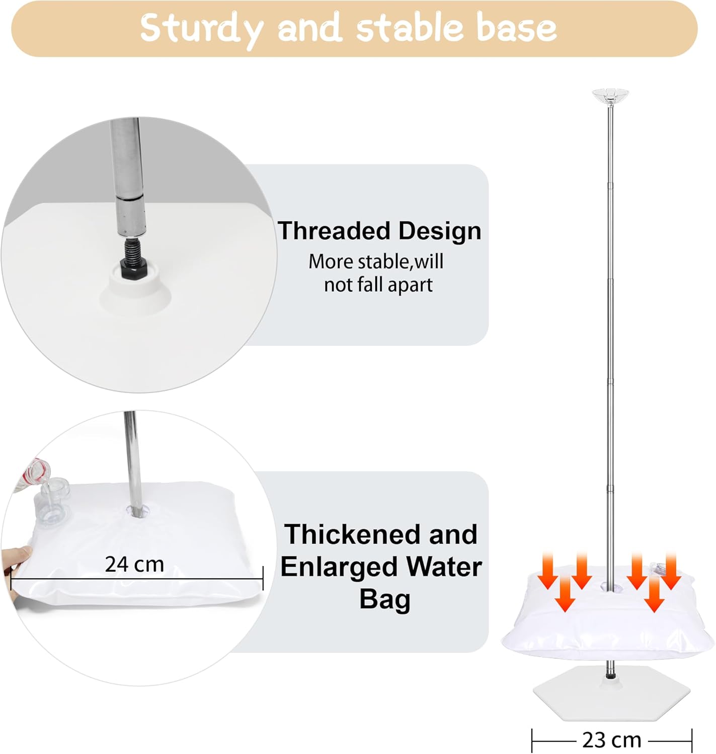 Skiennix Balloon Column Stand Kit - 7 Feet Adjustable Height for Graduation, Wedding & Party Decor
