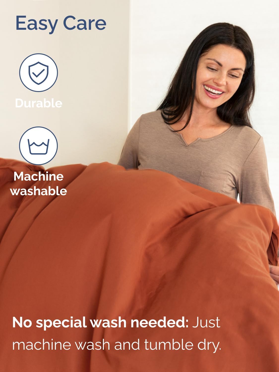 Skiennix Extra Deep Queen Sheet Set | 6-Piece Breathable Cooling Bedding - Soft, Wrinkle-Free Terracotta