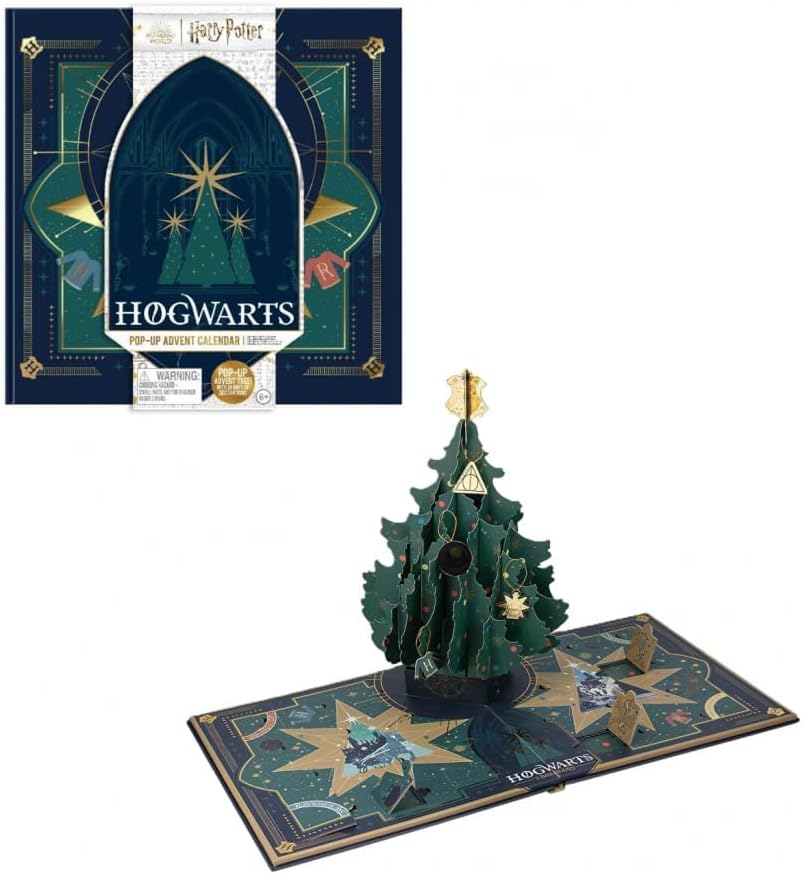Paladone Harry Potter Hogwarts Advent Calendar - 24 Day Pop-Up Christmas Tree Decor for Kids' Bedroom