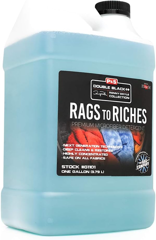 P & S Professional Detail Products - Rags to Riches Premium Microfiber Detergent | Deep Cleans & Restores, 1 Gallon
