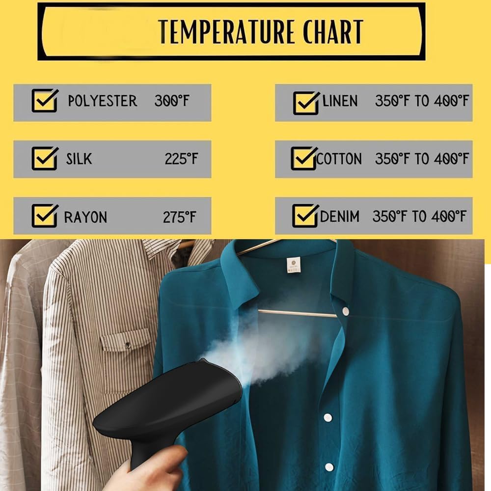 Skiennix Travel Garment Steamer - Fast Heating Handheld Clothes Steamer | 1000W, 120ml Tank, Wrinkle Remover