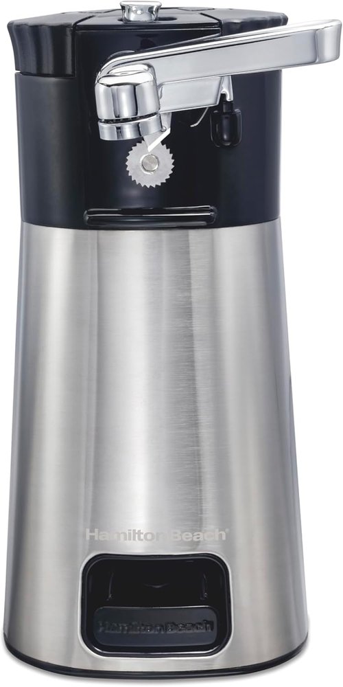 Hamilton Beach Electric Can Opener - Automatic Multi-Tool with Sure Cut Technology, Stainless Steel