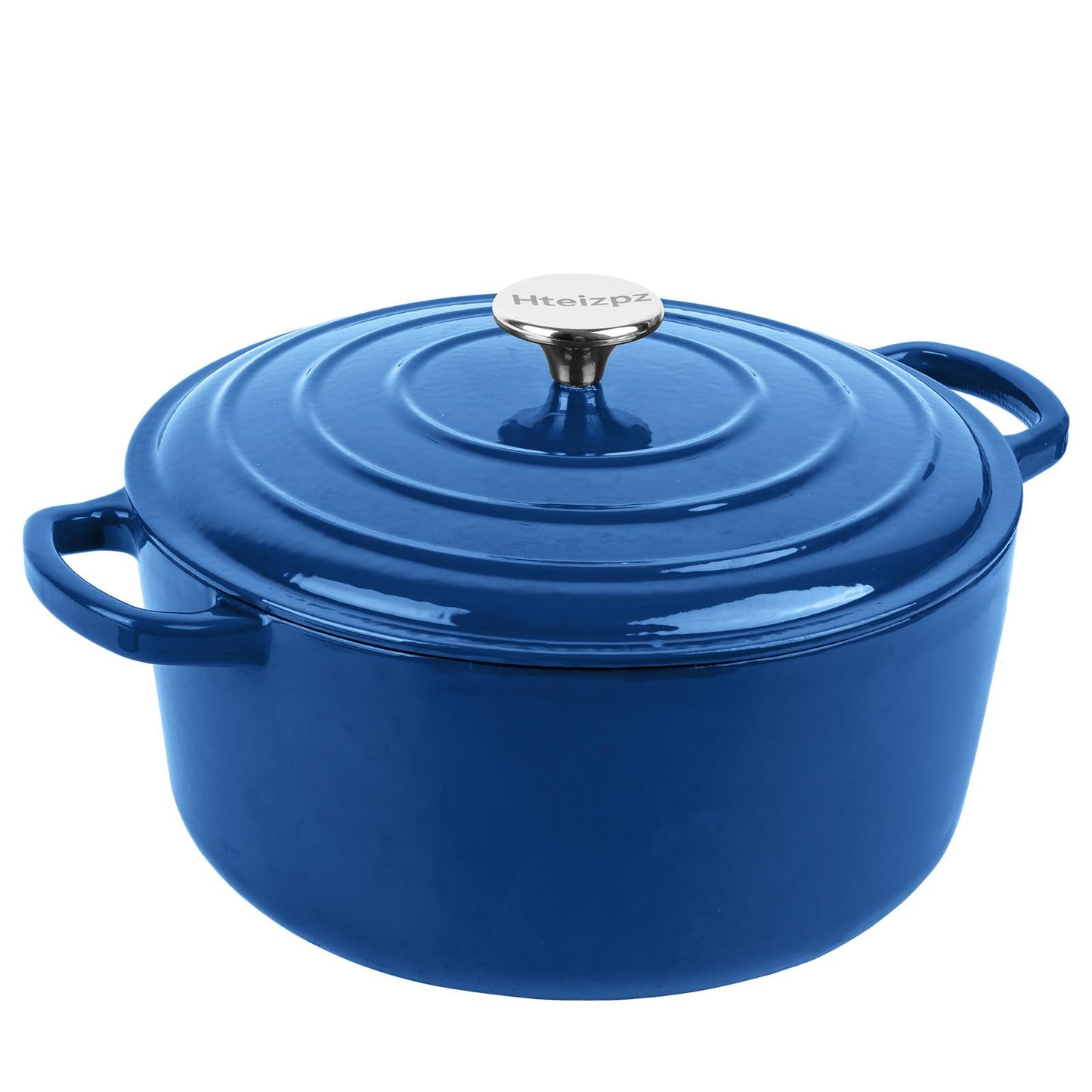 Enameled Cast Iron Dutch Oven Pot with Lid, 5.7 Quart Dutch Oven for Bread Baking, Oven Safe up to 500° F, Suitable for Bread Baking, Braising, Roasting, Stews, Blue