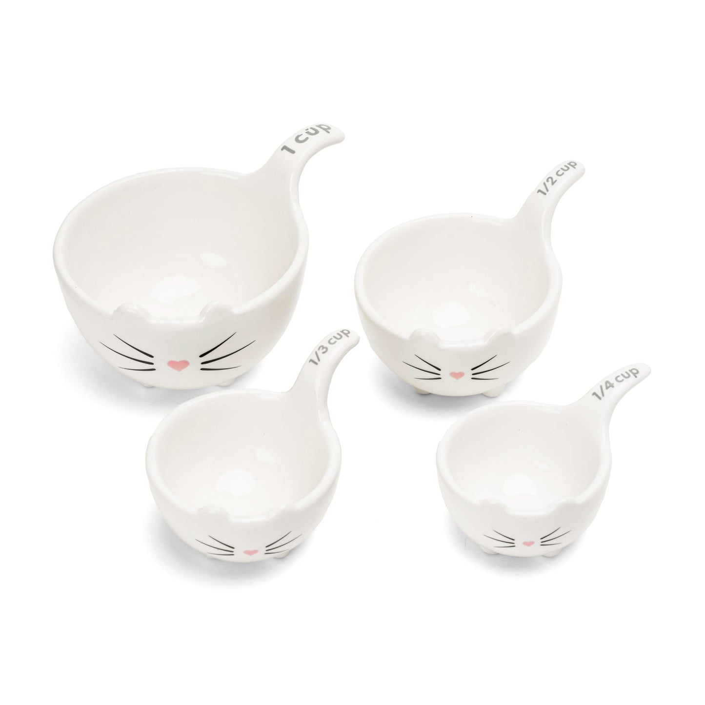 Lemon Ceramic Spoons Set: Lemon Shaped Measuring Spoons: 1 Tablespoon, 1 Teaspoon, 1/2 Teaspoon and 1/4 Teaspoon