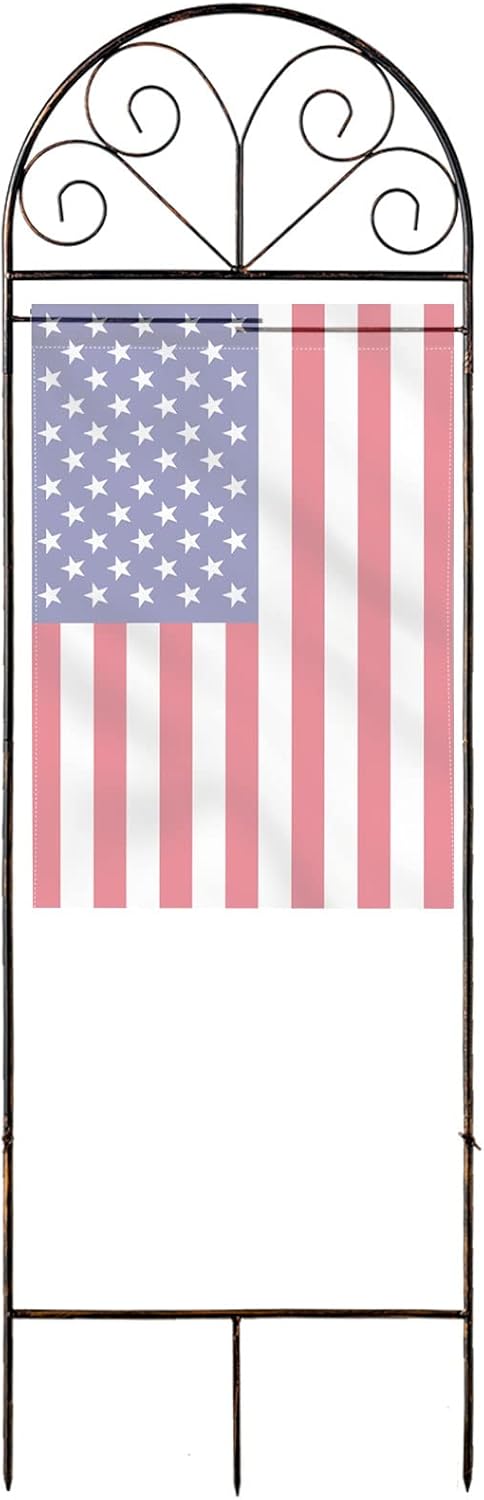 YEAHOME Garden Flag Holder Stand - Weatherproof Metal Flag Pole for All Seasons | Durable Outdoor Decor