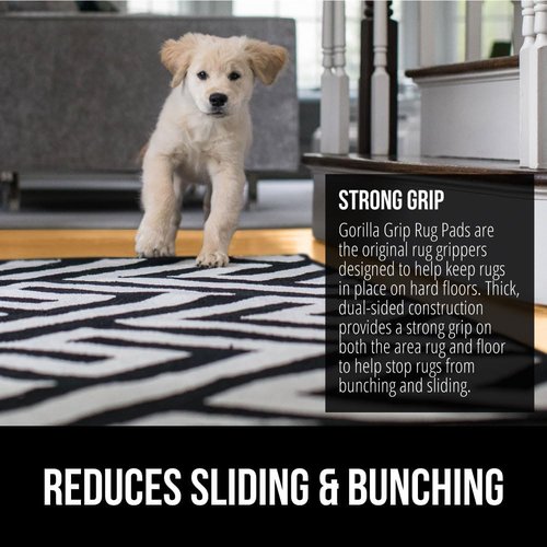 GORILLA GRIP® Rug Pad Gripper - 2x6 FT | Slip-Resistant Cushion for Hard Floors & Area Rugs