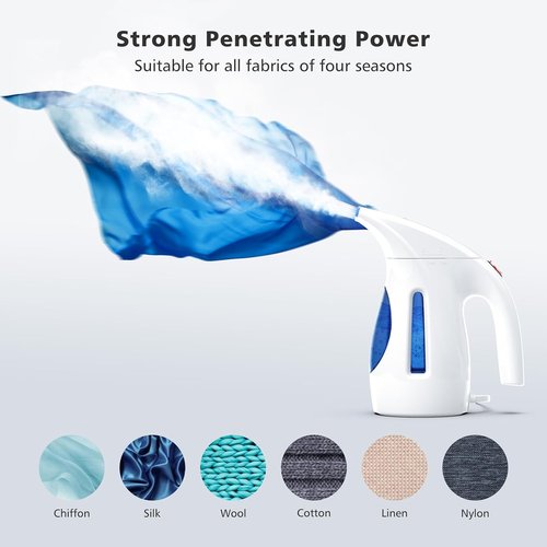 HiLIFE Portable Clothes Steamer - 700W Handheld Design with 240ml Capacity | Ocean Blue, Wrinkle Remover