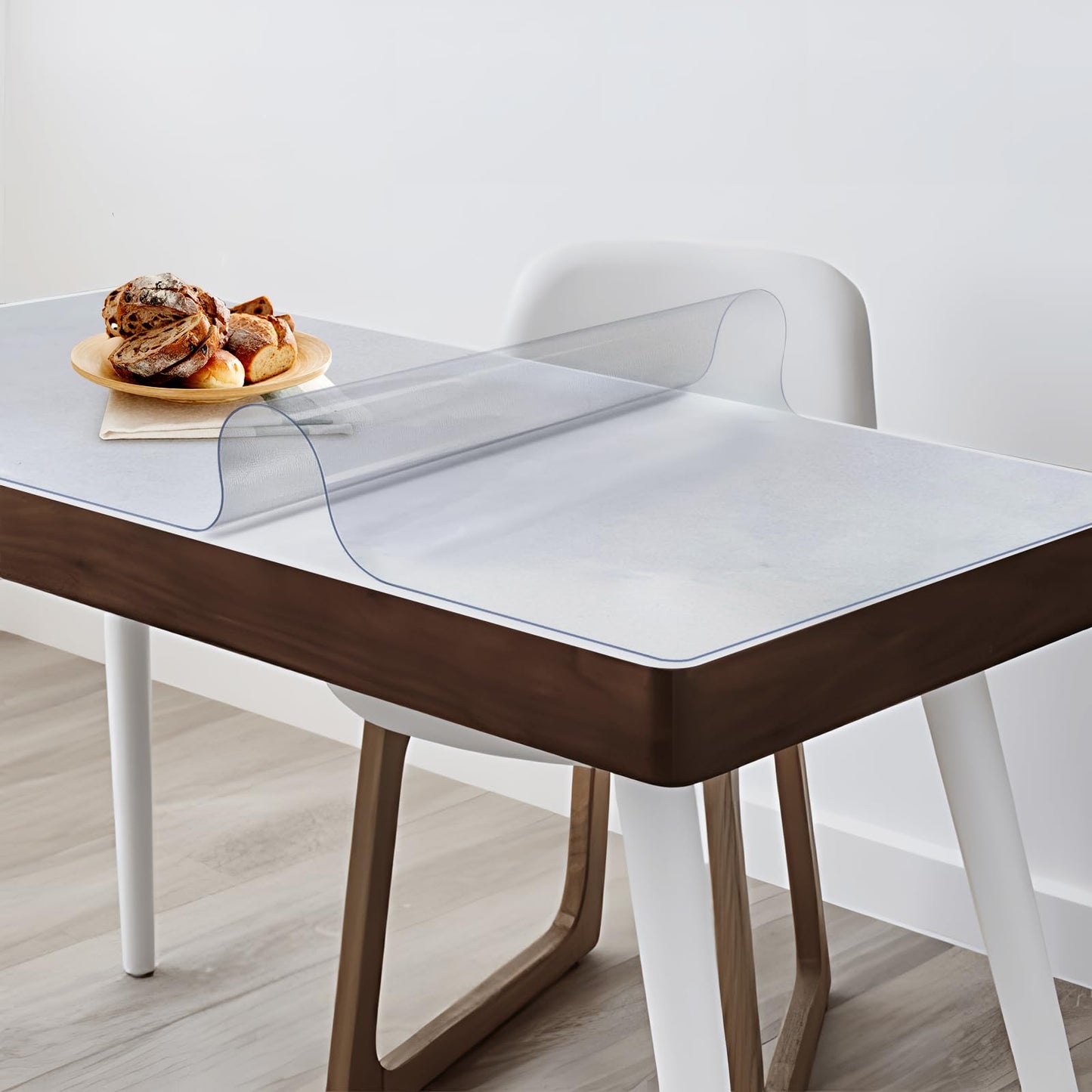 Vicwe Frosted Table Cover Protector 42 x 66 Inch, 1.5mm Thick Plastic Table Cover Rectangle,PVC Frosted Table Protector, Clear Table Cover for Night Stand, Writing Desk，Dining Room Table