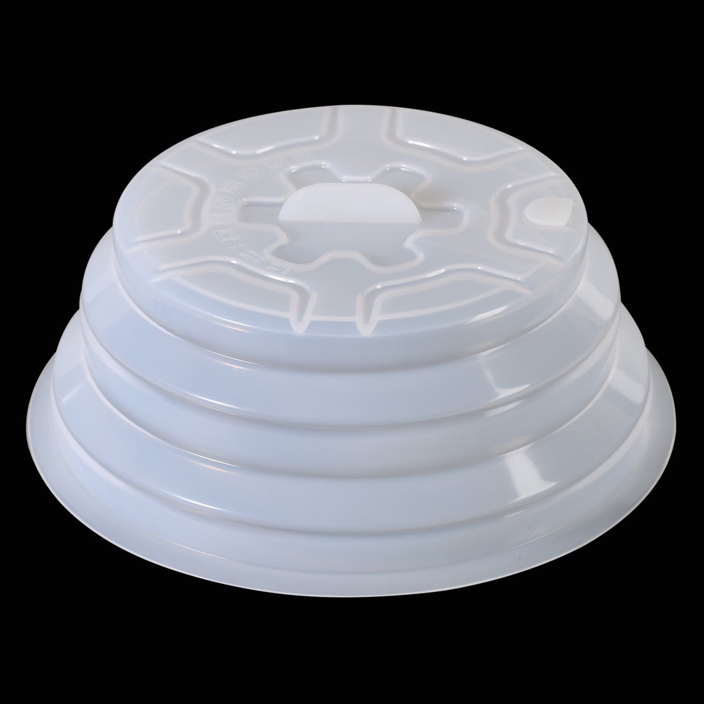 Kichwit Silicone Microwave Plate Cover Collapsible, Dishwasher Safe and BPA Free, 11", White