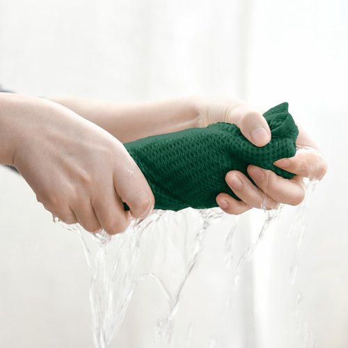 Artoid Mode 100% Cotton Kitchen Dish Cloths - Dark Green Waffle Weave, Ultra Soft & Absorbent, 12x12 Inch, Set of 6