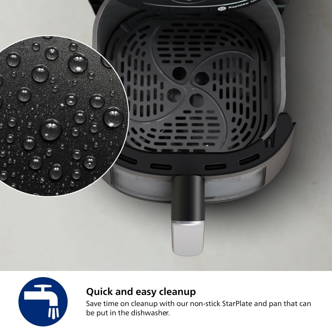 Philips Air Fryer 2000 Series - 13-in-1 Functions, 6.6 Quarts, Compact Design, Black | NA231/00