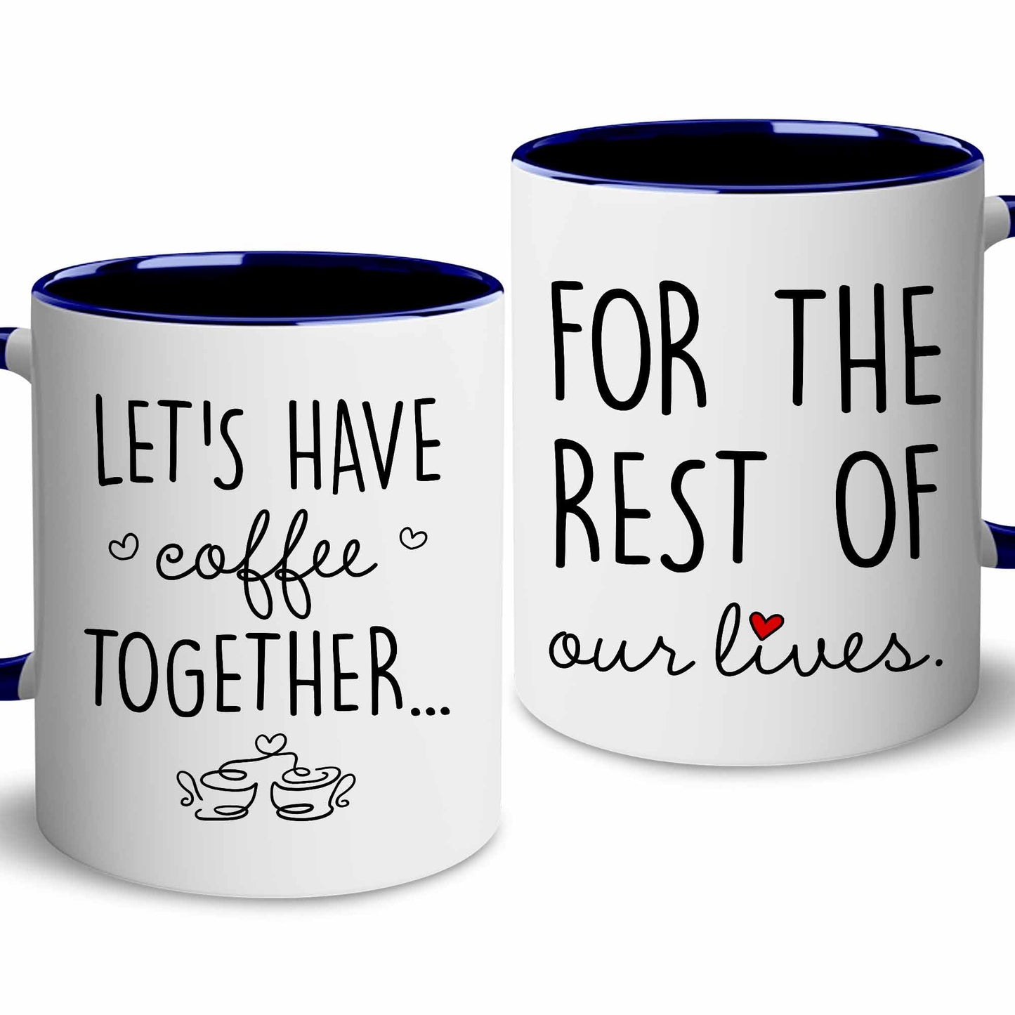 BSQUIELE Valentine Gift For Couple - Couple Mug Set - Valentine Gift Set For Wife, Husband, Mom, Dad - Bridal Shower, Engaged, Valentine, Wedding, Birthday Gifts For Bride, Groom, Mr, Mrs, Him, Her