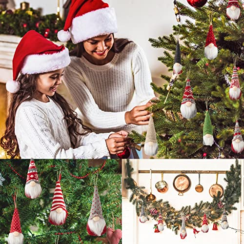 Vinsot 24 Pcs Christmas Hanging Gnome Ornaments Bulk - Cute Holiday Tree Decor