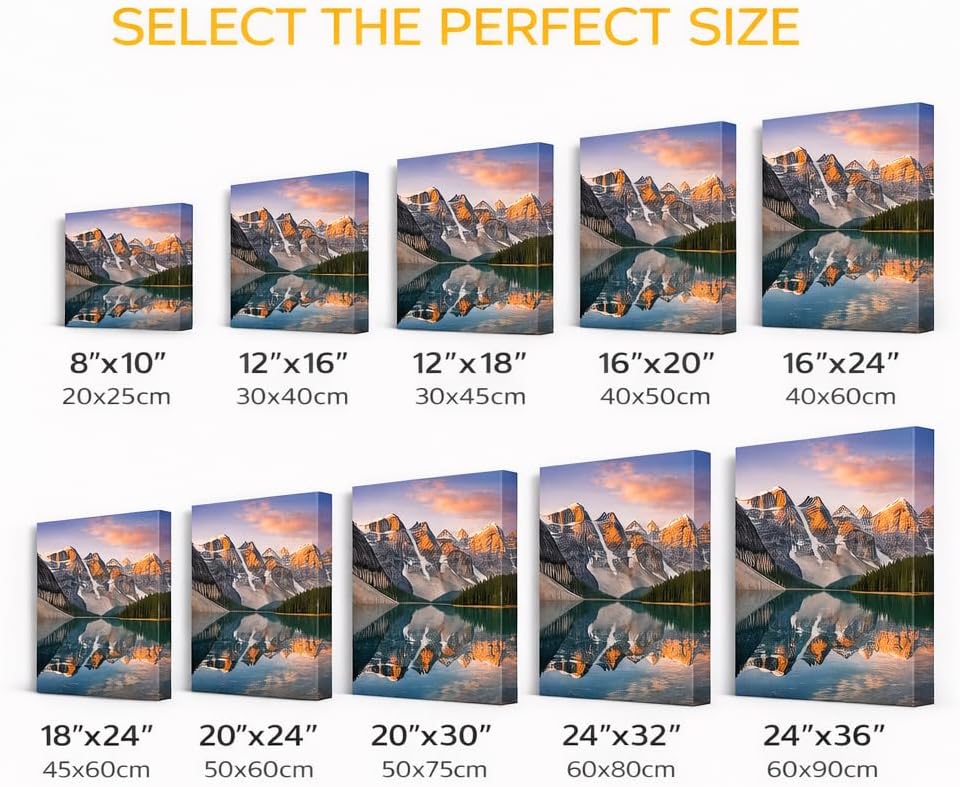 Skiennix Personalized Canvas Prints - Transform Your Photos into Stunning Wall Art | Framed 24" L × 36" W