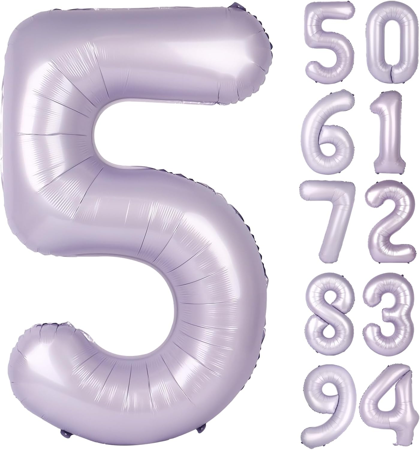 Number 5 Balloon - 40 Inch Lilac Lavender Birthday Decoration | Perfect for 5th Birthday Parties