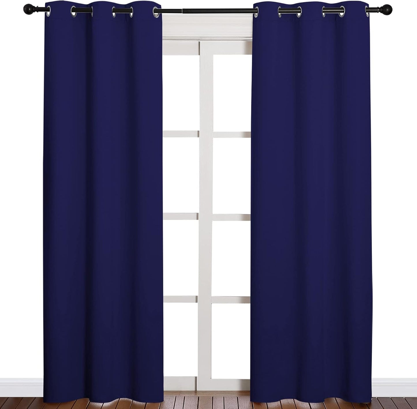 NICETOWN Blackout Curtains - Energy Saving Thermal Insulated Drapes for Living Room | Royal Blue, 42x84 Inch (1 Pair)