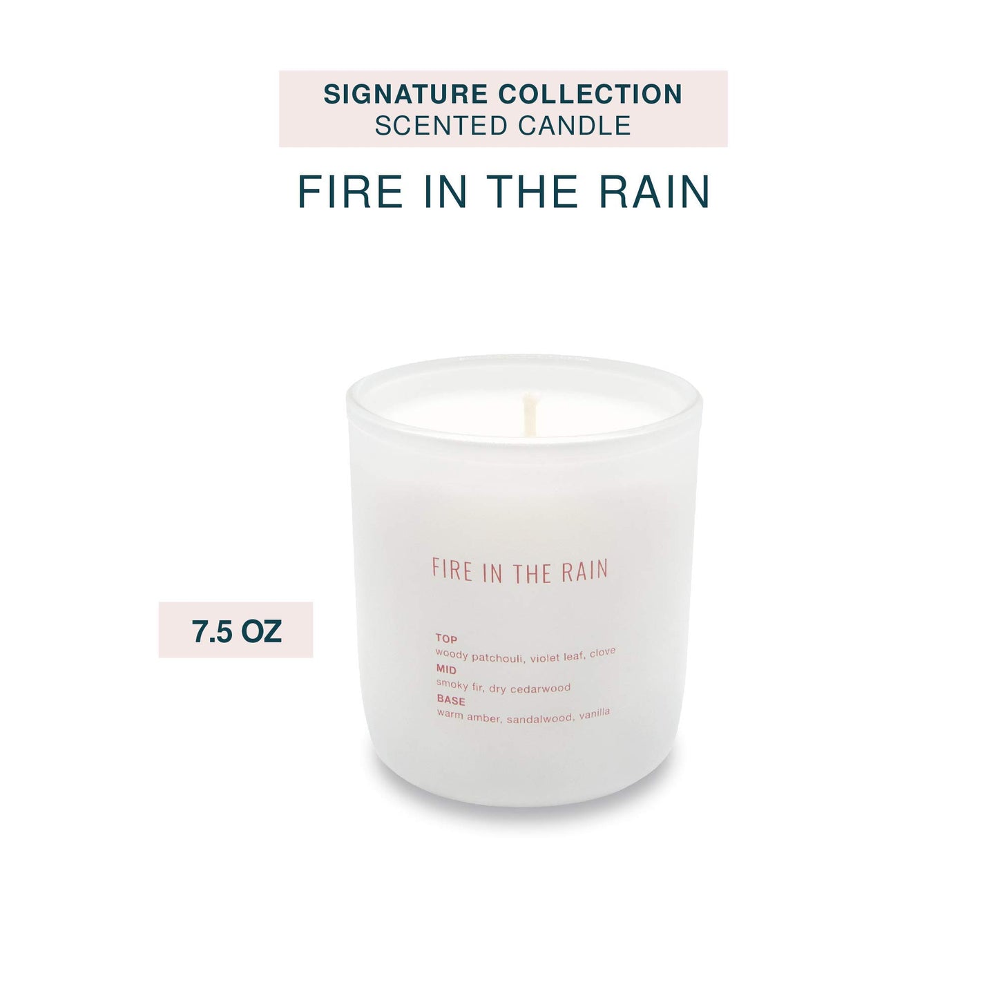 Studio Oh! Mothers Day Gifts Scented Candle Jar with Essential Oils and Fragrance-Infused Coconut-Soy Blend Wax - Burns up to 40 Hours - Non Toxic - Signature Collection Candle - Fire in The Rain