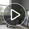HomePop Slate Grey Square Storage Ottoman with Lift-Off Lid - Large