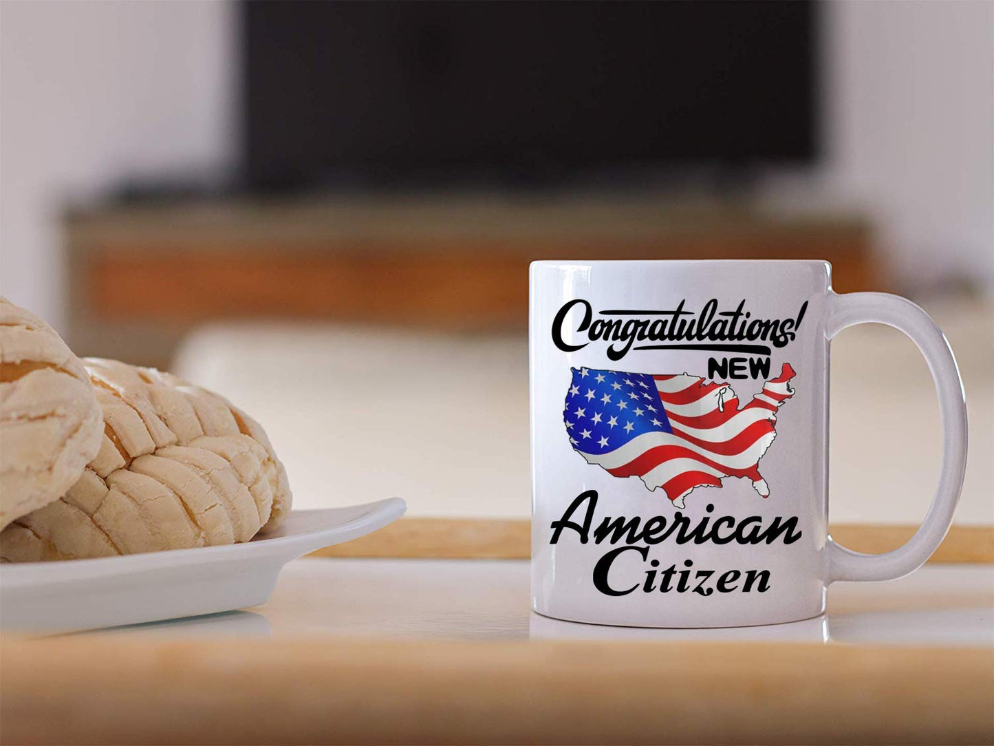 Funny New Citizen Mug - Congratulations! New American Citizen,Citizenship Mug With American Flag For Proud Us Men And Women Coffee Mug,11 oz Novelty Mug