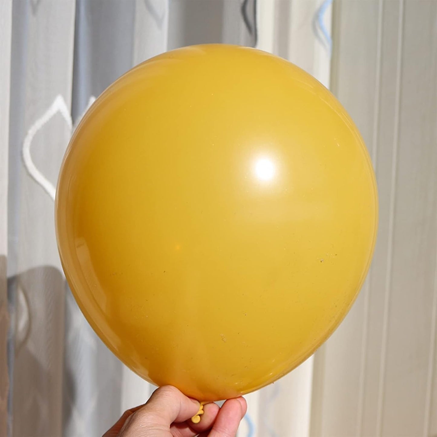 Latex Balloons 100-Pack - Mustard Party Balloon Garland Kit in Various Sizes (5-18 Inch)