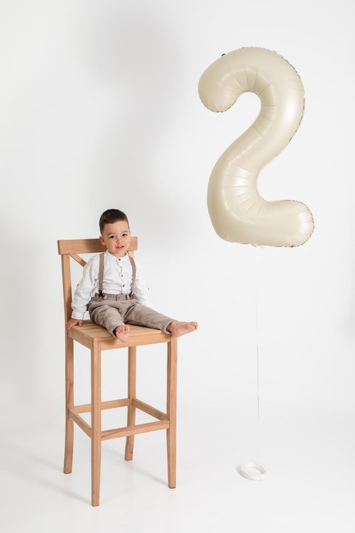 Cream 3 Balloon, Cream Number Balloons 40 Inch, 3rd Birthday Decorations for Kids Girls Boys, Men Women Party Supplies for Party Decorations, Number 3 Balloon