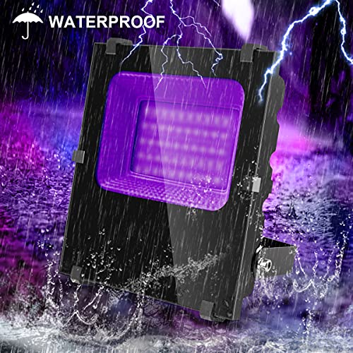 400W Outdoor Black Light Flood Light - High Power UV LED for Glow Party & Halloween - 2 Pack Variation 400