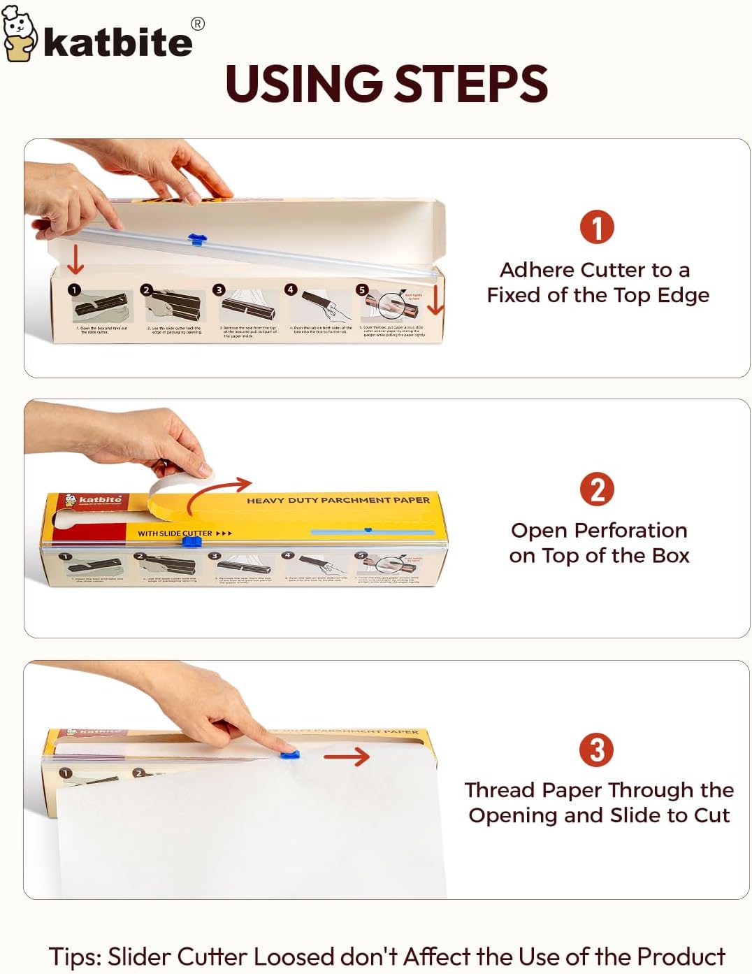Katbite Heavy Duty Parchment Paper Roll - 12 In x 524 Ft Non-Stick Baking Paper for Cooking & Grilling