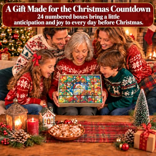 Hipazous 1000-Piece Double-Sided Christmas Advent Puzzle Calendar