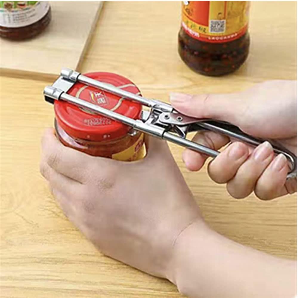 Skiennix Adjustable Stainless Steel Jar Opener - Easy Grip for Weak Hands | Ideal for Elderly & Kids