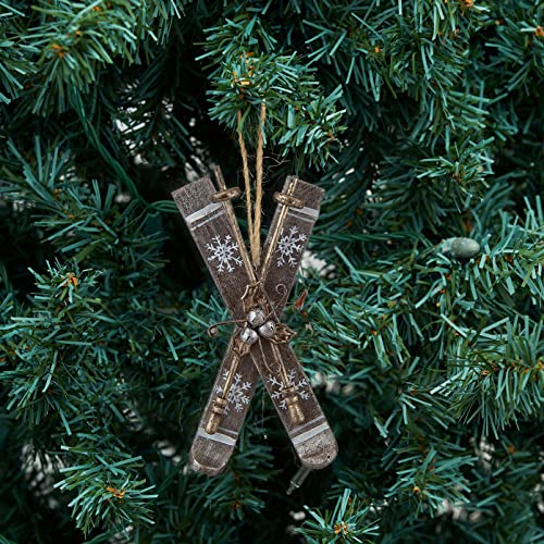 C&F Home Alpine Ski Christmas Ornament - Gold Holiday Decor