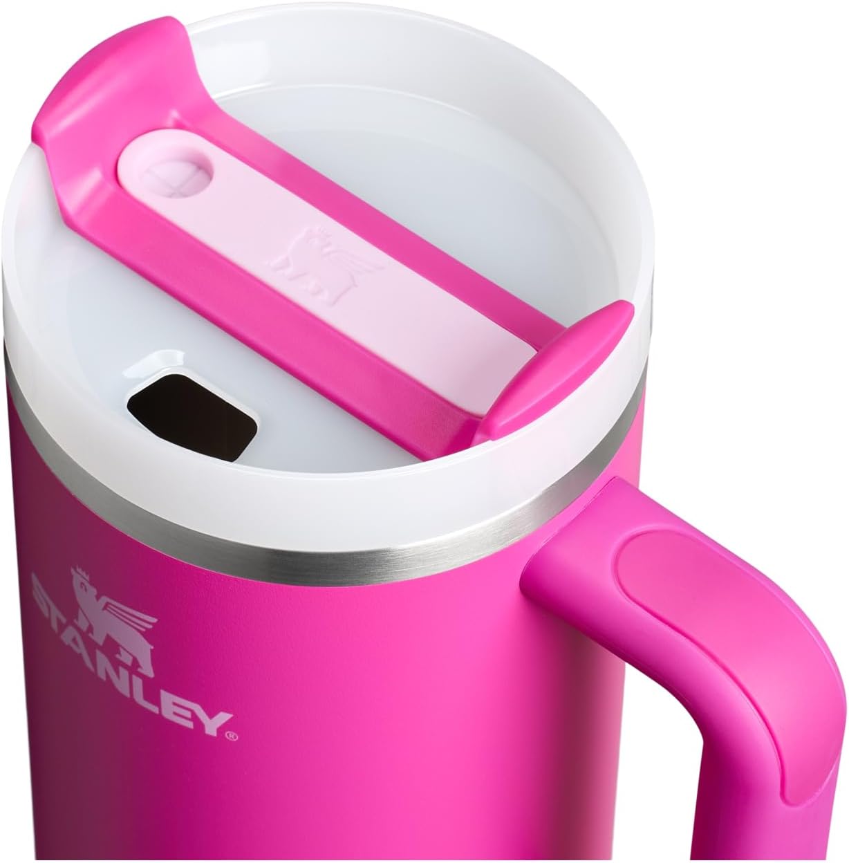 STANLEY Quencher H2.0 Tumbler - 40 oz Insulated Stainless Steel with Handle & Straw | BPA-Free Violet Blossom