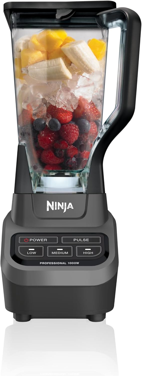 Ninja Professional Blender - 1000W Smoothie Maker with Total Crushing™ Technology | XL 72-oz. Pitcher in Black & Grey