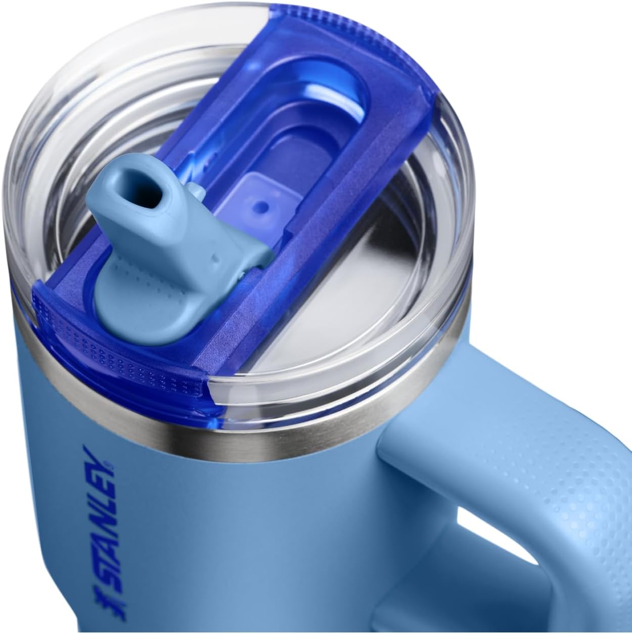 STANLEY Quencher ProTour 14 oz Tumbler - Leakproof Lid, Built-In Straw & Handle | Insulated Stainless Steel | Blue Sky
