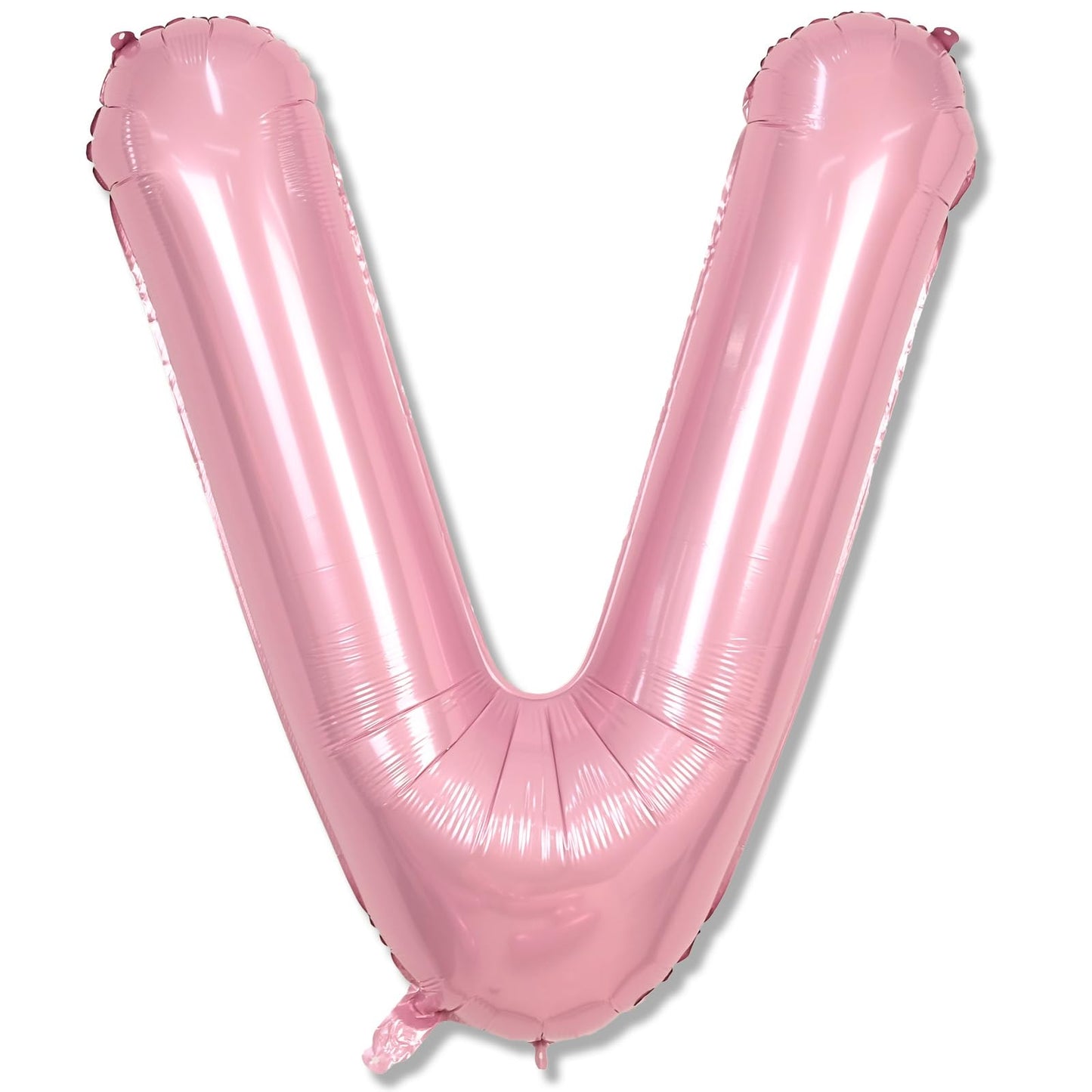40 Inch Pastel Pink Letter Balloon, Giant Custom Alphabet V Foil Balloon Baby Pink, Mylar Self Inflating Balloon Pearl Pink Letter V, Letter V Balloons for Women Girls Birthday Party Decorations