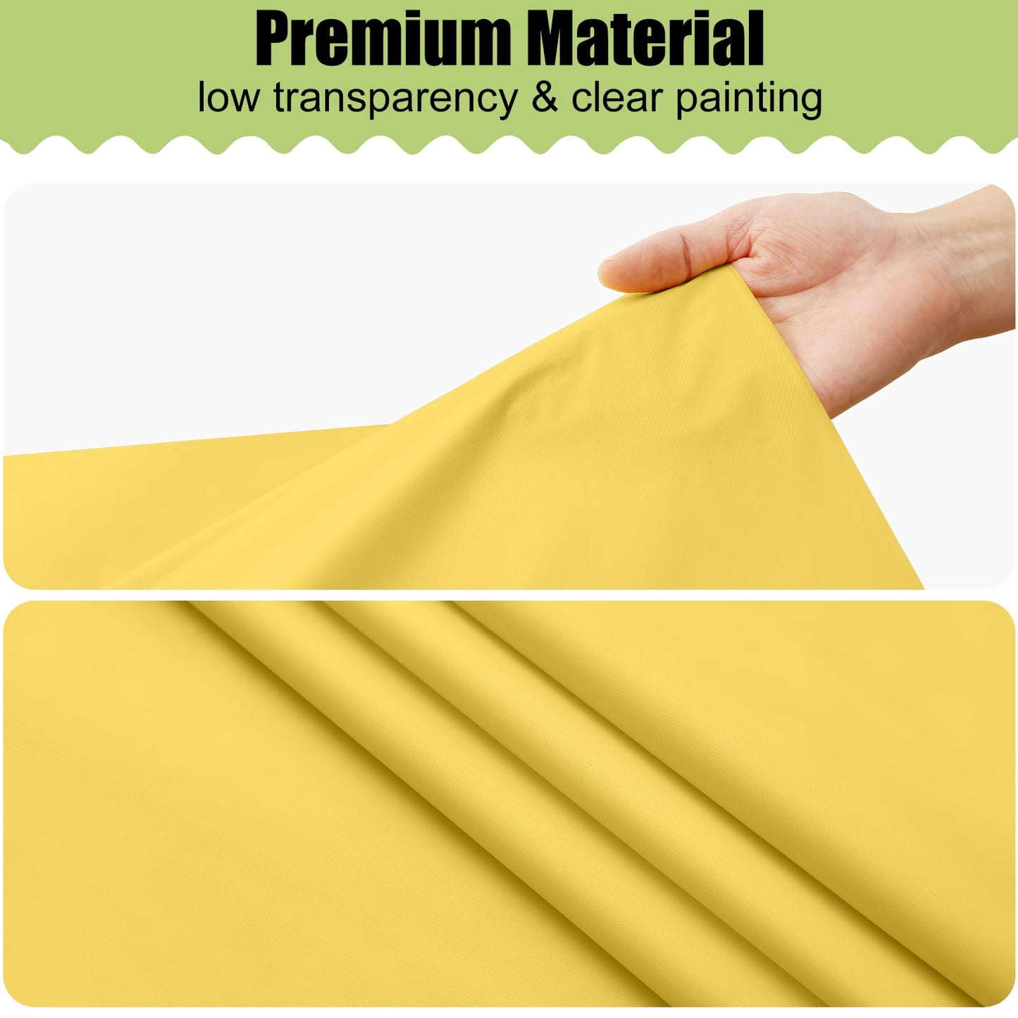 Smiry Disposable Table Cloth - 6 Pack, 54 x 108 Inch Waterproof Rectangle Tablecloths for Parties, Decorative Plastic Table Cover, Leakproof & Sturdy, Yellow