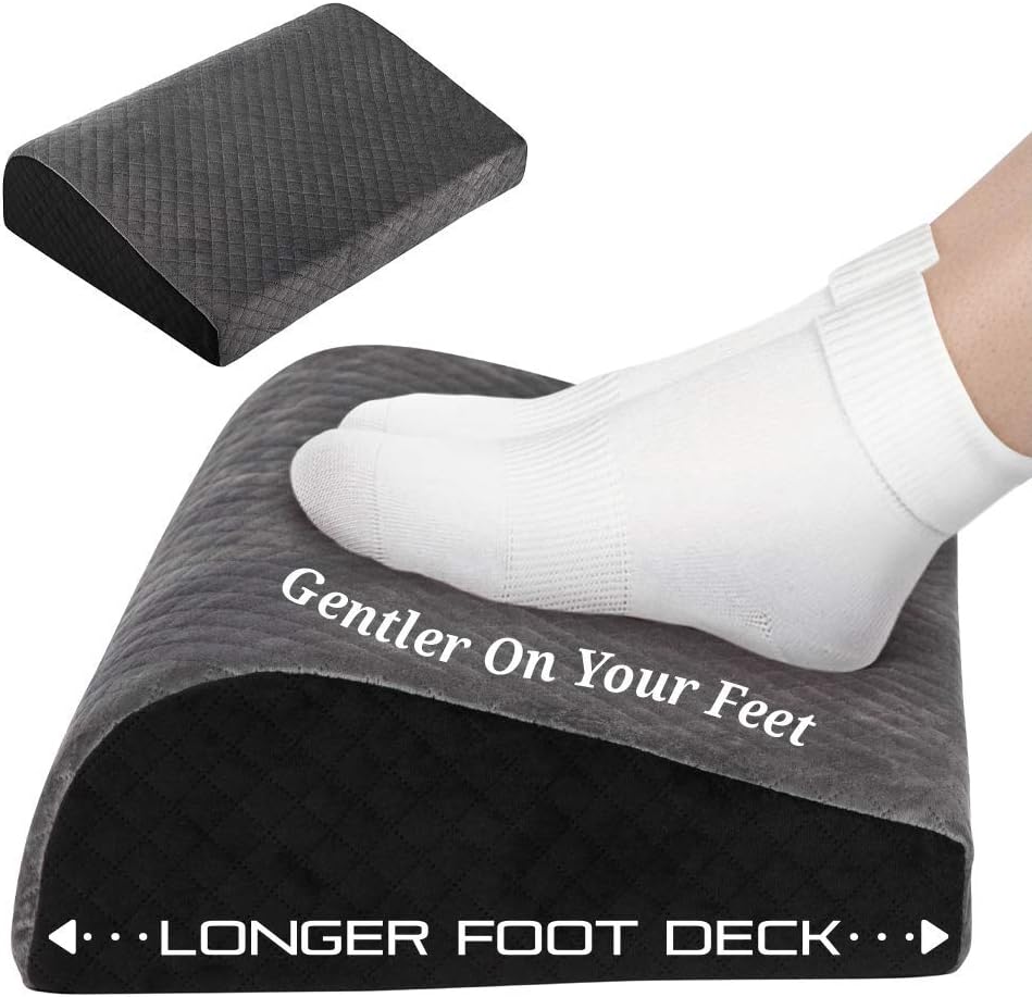 Kölbs Office Foot Rest - Plush Velvet Memory Foam for Ultimate Comfort | Ergonomic Teardrop Design