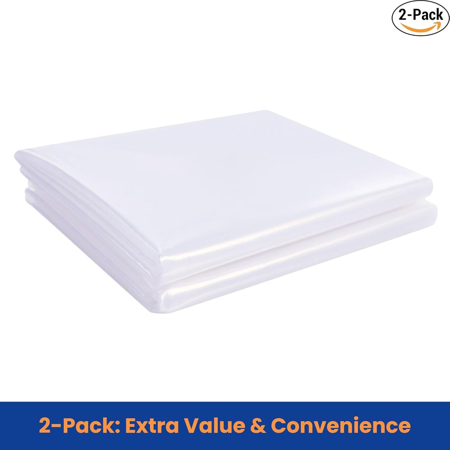 VICMORE Mattress Bags - 2 Pack Clear Plastic Covers for Full XL/Twin XL Mattresses | Odorless & Recyclable