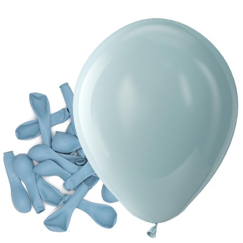 Bezente Dusty Blue Latex Party Balloons - 150 Pack 5 Inch Matte Small Helium Slate Balloons for Bridal Shower Wedding Birthday Party Decorations
