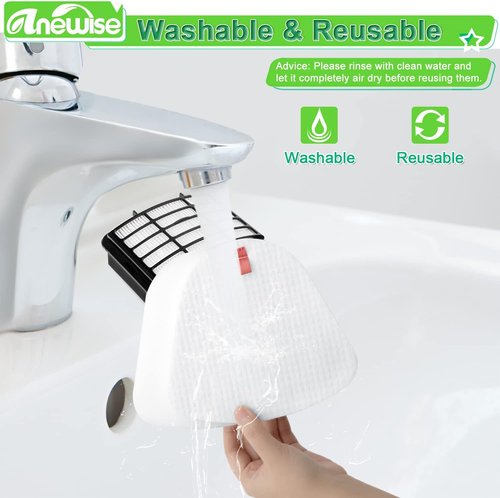 Anewise Vacuum Replacement Filter - HEPA & Pre-Felt for Shark Navigator Models ZU503AMZ, NV350+