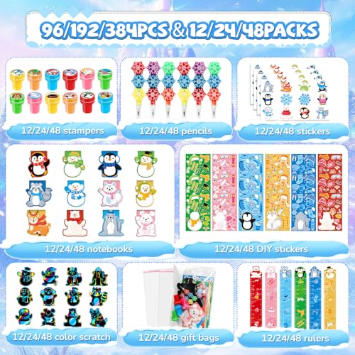 BenLouis Winter Animal Stationery Set for Kids 24 pcs Party Favors