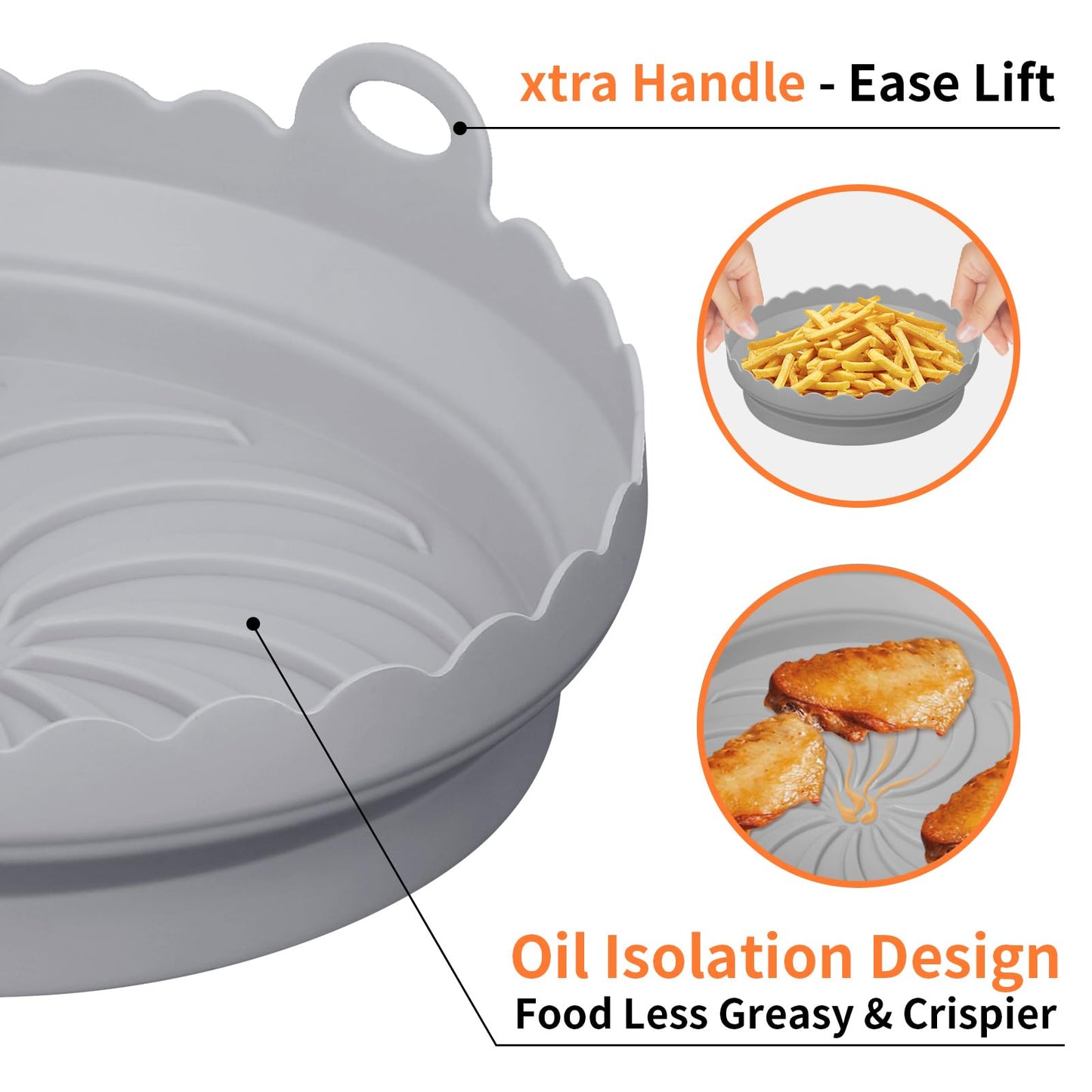 Air Fryer Silicone Liners for Ninja AF101 Air Fryer