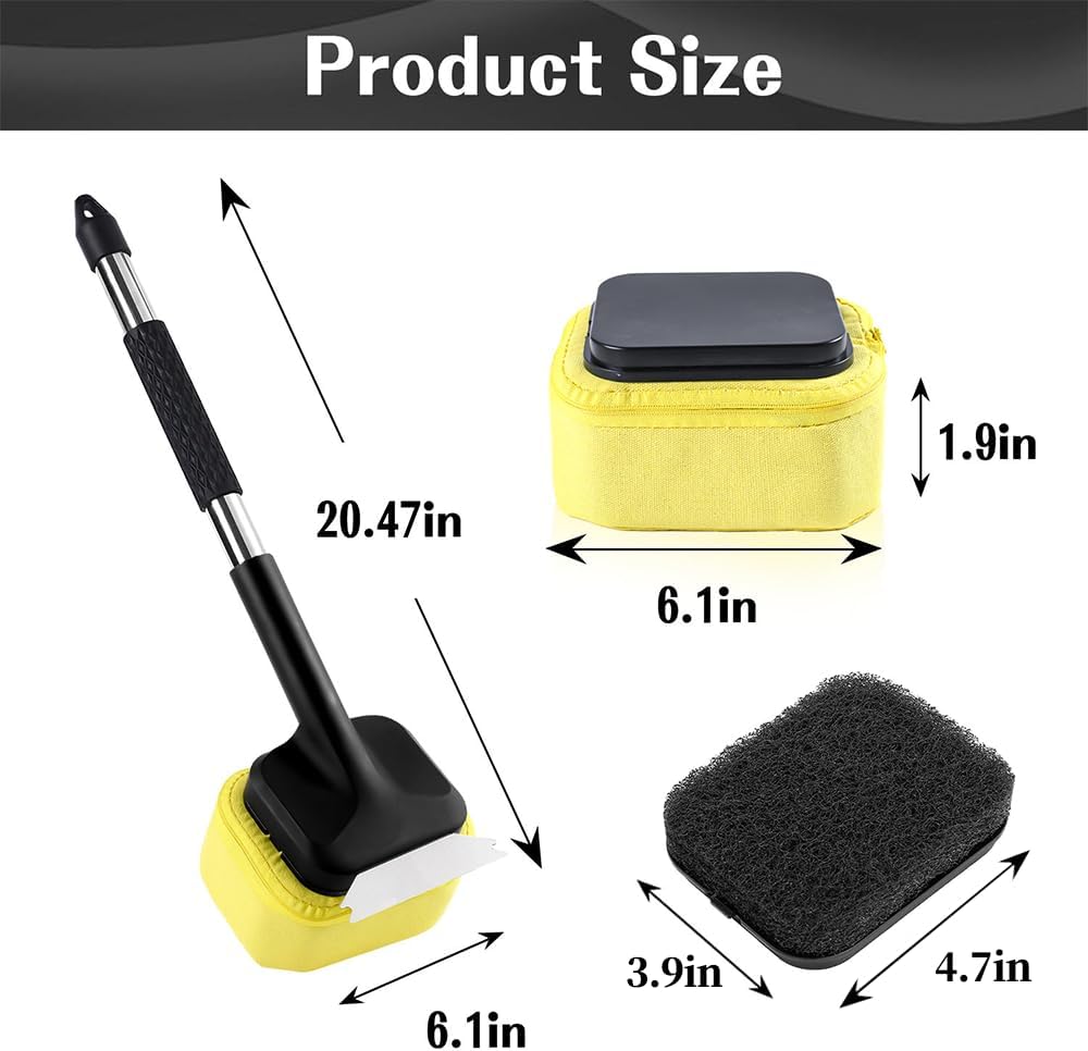 Skiennix Grill Brush - Bristle-Free BBQ Cleaner with Durable Scraper for Cast Iron & Stainless Steel Grates | 2 Replaceable Brushes, Perfect Gift for Men & Dads