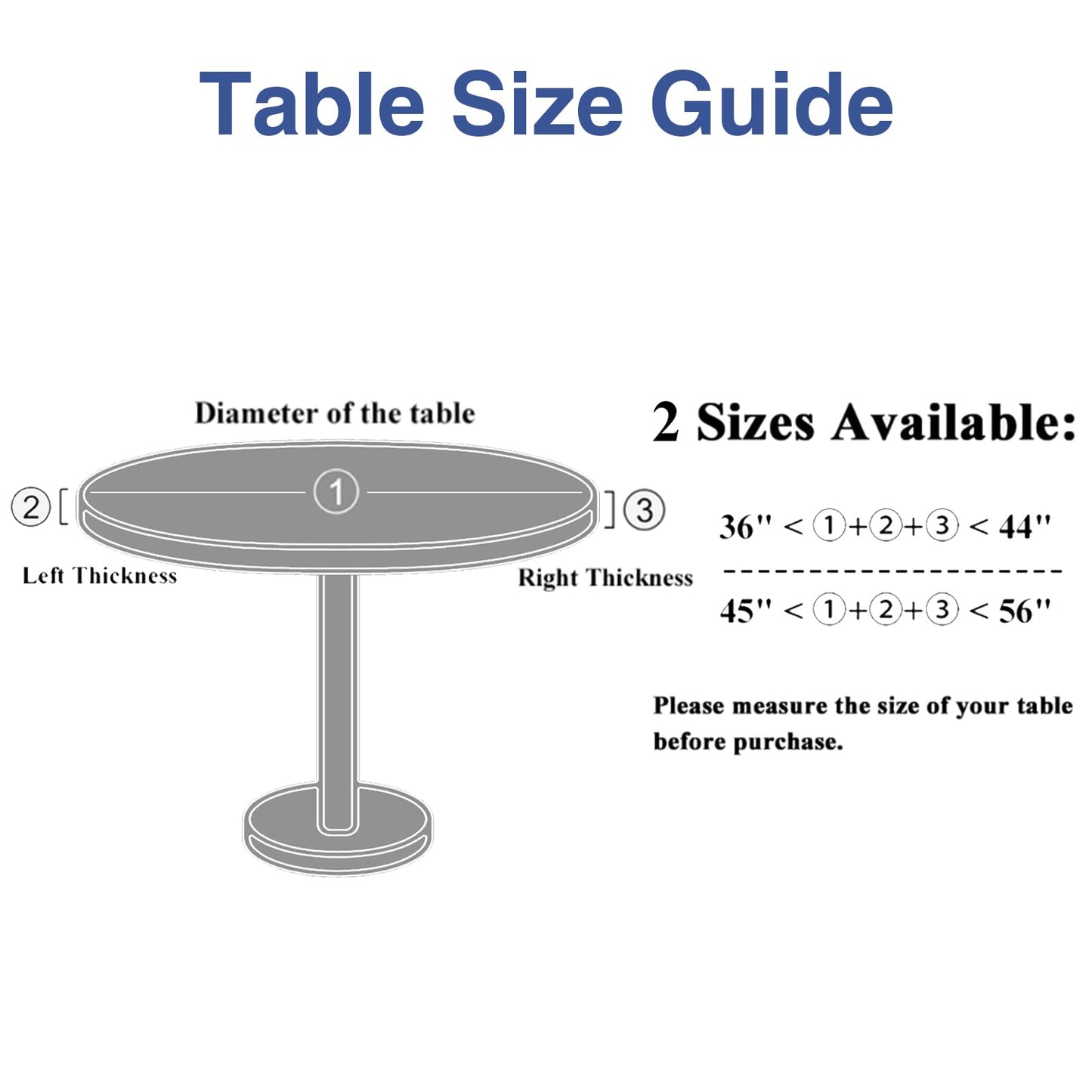 homing Round Elastic Fitted Tablecloth, Water-Resistant Fabric Tablecloths for 45"-56" Tables, Washable Polyester Table Cover for Picnic, Caming, Dinner, Indoor & Outdoor, Flowers